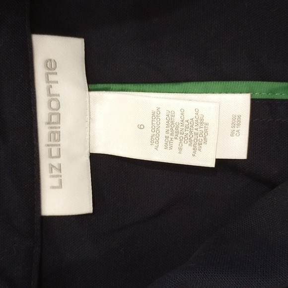 Liz Claiborne Ladies Double Breasted Jacket Size:6 Color:Navy - Picture 7 of 12